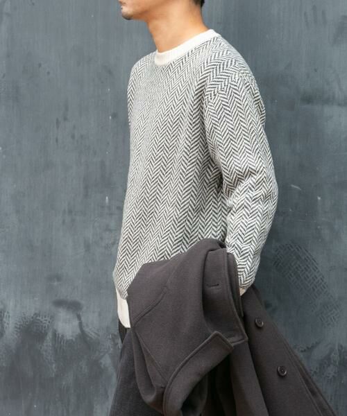URBAN RESEARCH ROSSO / アーバンリサーチ ロッソ ニット・セーター | 『XLサイズあり』ヘリンボーン柄クルーネックニット | 詳細11