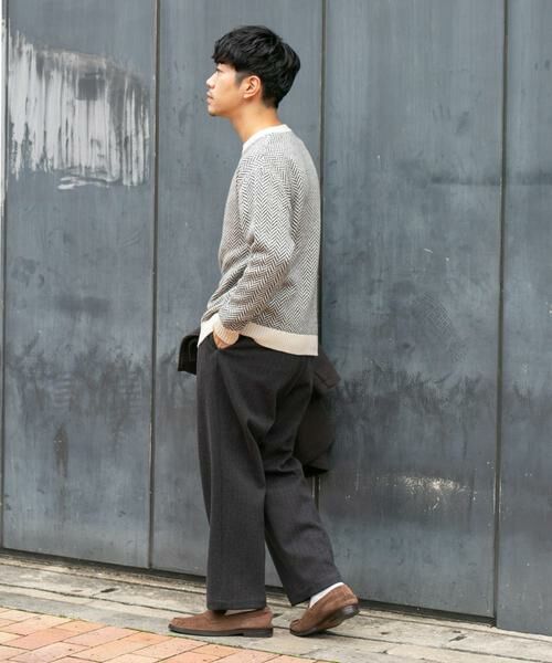 URBAN RESEARCH ROSSO / アーバンリサーチ ロッソ ニット・セーター | 『XLサイズあり』ヘリンボーン柄クルーネックニット | 詳細14
