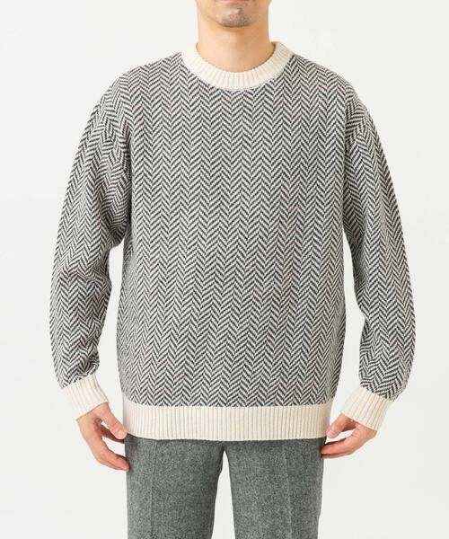 URBAN RESEARCH ROSSO / アーバンリサーチ ロッソ ニット・セーター | 『XLサイズあり』ヘリンボーン柄クルーネックニット | 詳細16