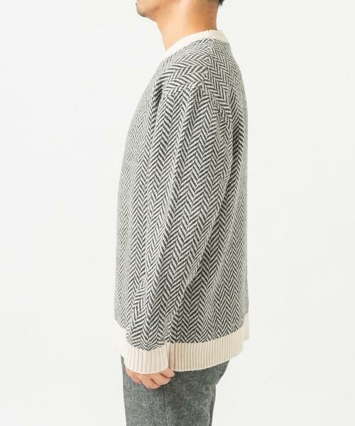 URBAN RESEARCH ROSSO / アーバンリサーチ ロッソ ニット・セーター | 『XLサイズあり』ヘリンボーン柄クルーネックニット | 詳細17