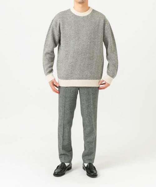 URBAN RESEARCH ROSSO / アーバンリサーチ ロッソ ニット・セーター | 『XLサイズあり』ヘリンボーン柄クルーネックニット | 詳細19