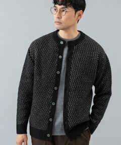 URBAN RESEARCH ROSSO / アーバンリサーチ ロッソ カーディガン・ボレロ | 『XLサイズあり』バーズアイ柄クルーニットカーディガン