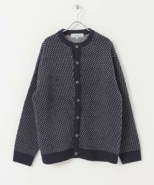 URBAN RESEARCH ROSSO / アーバンリサーチ ロッソ カーディガン・ボレロ | 『XLサイズあり』バーズアイ柄クルーニットカーディガン | 詳細1