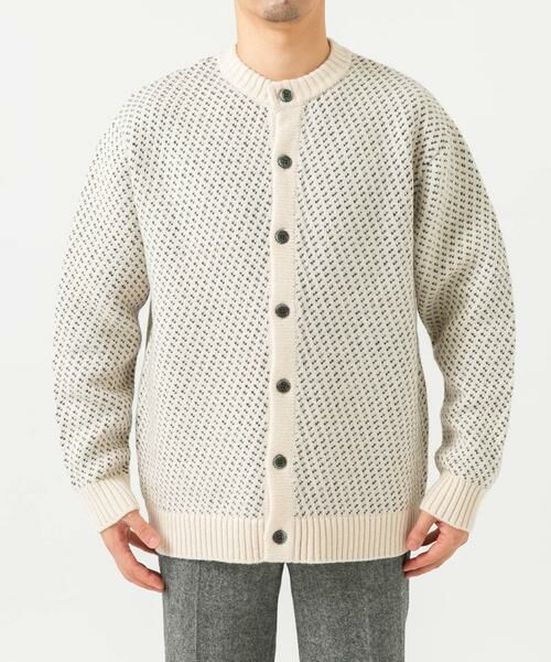 URBAN RESEARCH ROSSO / アーバンリサーチ ロッソ カーディガン・ボレロ | 『XLサイズあり』バーズアイ柄クルーニットカーディガン | 詳細15