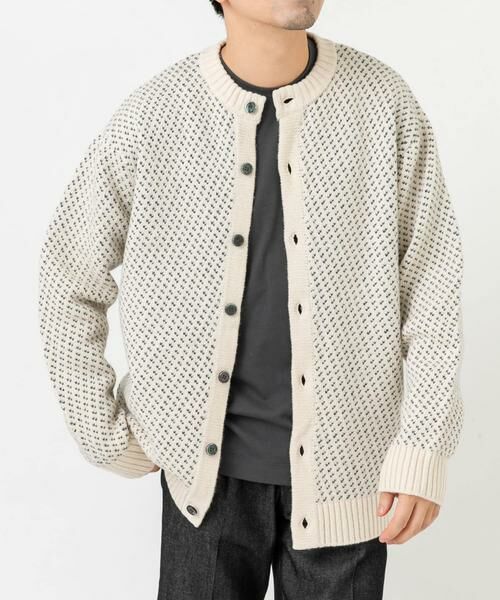 URBAN RESEARCH ROSSO / アーバンリサーチ ロッソ カーディガン・ボレロ | 『XLサイズあり』バーズアイ柄クルーニットカーディガン | 詳細11
