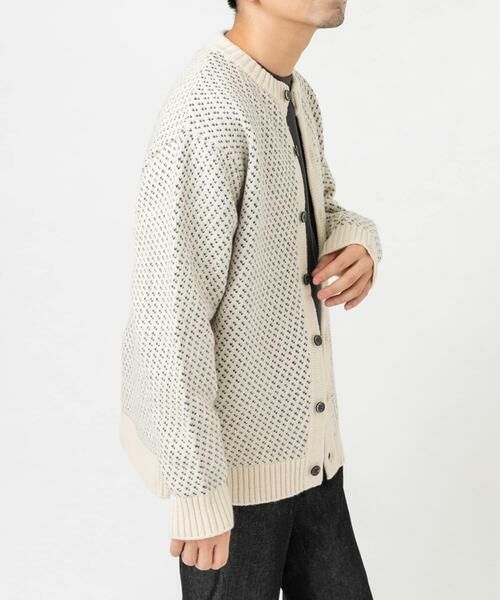 URBAN RESEARCH ROSSO / アーバンリサーチ ロッソ カーディガン・ボレロ | 『XLサイズあり』バーズアイ柄クルーニットカーディガン | 詳細12