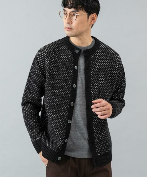 URBAN RESEARCH ROSSO / アーバンリサーチ ロッソ カーディガン・ボレロ | 『XLサイズあり』バーズアイ柄クルーニットカーディガン | 詳細24