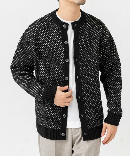 URBAN RESEARCH ROSSO / アーバンリサーチ ロッソ カーディガン・ボレロ | 『XLサイズあり』バーズアイ柄クルーニットカーディガン | 詳細26