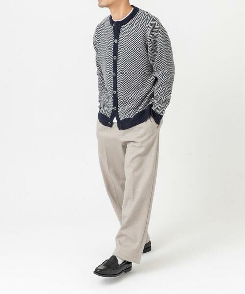 URBAN RESEARCH ROSSO / アーバンリサーチ ロッソ カーディガン・ボレロ | 『XLサイズあり』ヘリンボーン柄クルーニットカーディガン | 詳細2