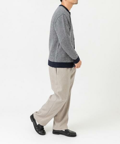 URBAN RESEARCH ROSSO / アーバンリサーチ ロッソ カーディガン・ボレロ | 『XLサイズあり』ヘリンボーン柄クルーニットカーディガン | 詳細3