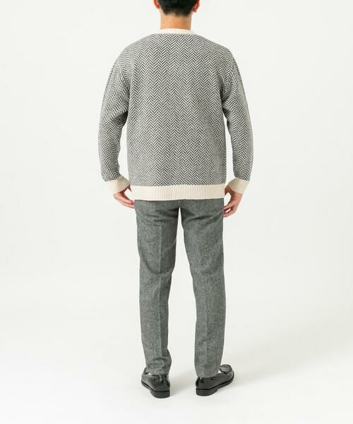 URBAN RESEARCH ROSSO / アーバンリサーチ ロッソ カーディガン・ボレロ | 『XLサイズあり』ヘリンボーン柄クルーニットカーディガン | 詳細25
