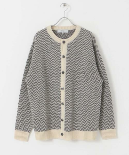 URBAN RESEARCH ROSSO / アーバンリサーチ ロッソ カーディガン・ボレロ | 『XLサイズあり』ヘリンボーン柄クルーニットカーディガン | 詳細27