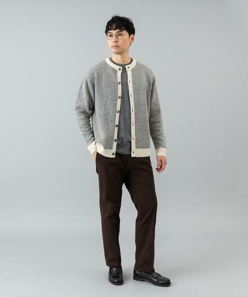 URBAN RESEARCH ROSSO / アーバンリサーチ ロッソ カーディガン・ボレロ | 『XLサイズあり』ヘリンボーン柄クルーニットカーディガン | 詳細19