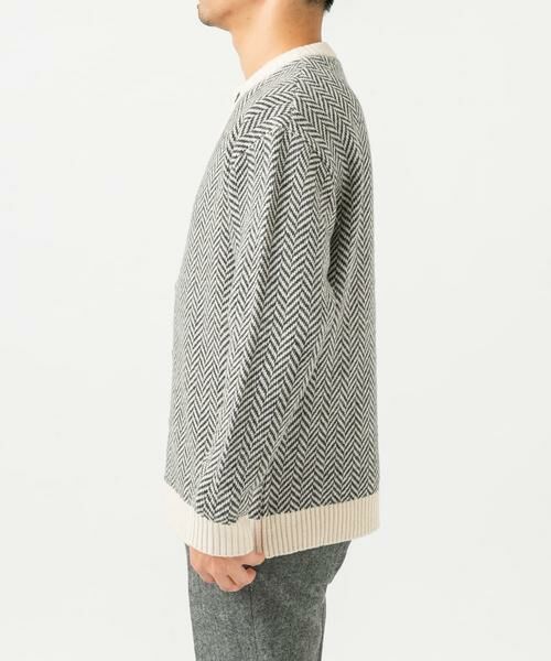 URBAN RESEARCH ROSSO / アーバンリサーチ ロッソ カーディガン・ボレロ | 『XLサイズあり』ヘリンボーン柄クルーニットカーディガン | 詳細21