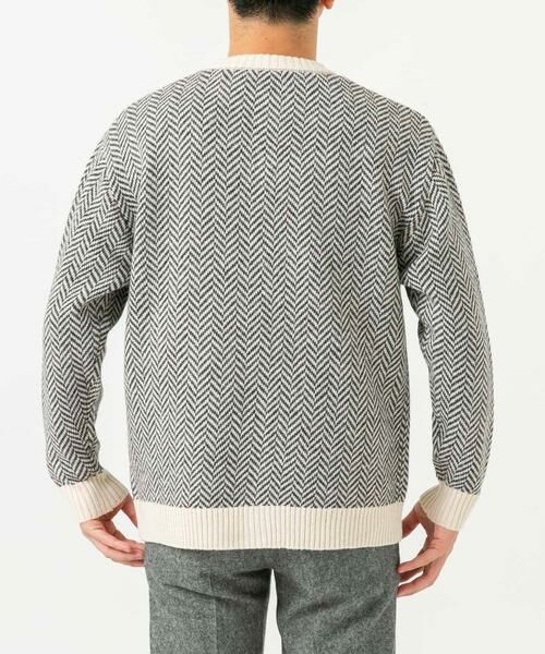 URBAN RESEARCH ROSSO / アーバンリサーチ ロッソ カーディガン・ボレロ | 『XLサイズあり』ヘリンボーン柄クルーニットカーディガン | 詳細22