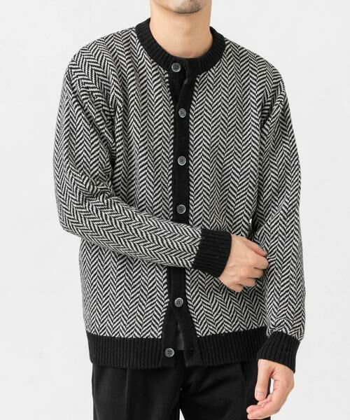 URBAN RESEARCH ROSSO / アーバンリサーチ ロッソ カーディガン・ボレロ | 『XLサイズあり』ヘリンボーン柄クルーニットカーディガン | 詳細29