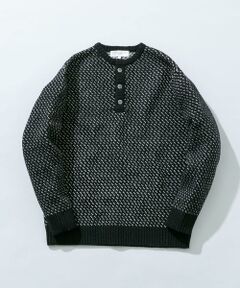 URBAN RESEARCH ROSSO / アーバンリサーチ ロッソ ニット・セーター | 『XLサイズあり』バーズアイ柄ヘンリーネックニット