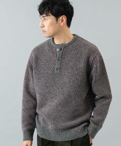 URBAN RESEARCH ROSSO / アーバンリサーチ ロッソ ニット・セーター | 『XLサイズあり』バーズアイ柄ヘンリーネックニット