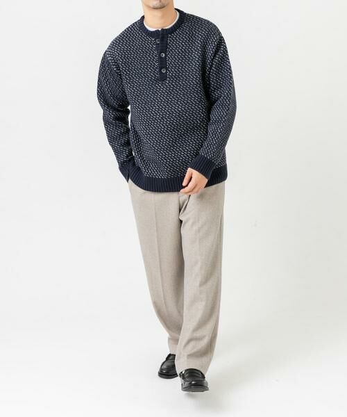 URBAN RESEARCH ROSSO / アーバンリサーチ ロッソ ニット・セーター | 『XLサイズあり』バーズアイ柄ヘンリーネックニット | 詳細4