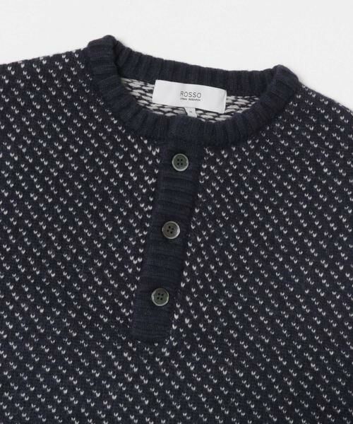 URBAN RESEARCH ROSSO / アーバンリサーチ ロッソ ニット・セーター | 『XLサイズあり』バーズアイ柄ヘンリーネックニット | 詳細7