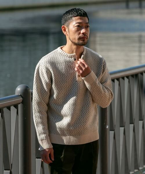 URBAN RESEARCH ROSSO / アーバンリサーチ ロッソ ニット・セーター | 『XLサイズあり』バーズアイ柄ヘンリーネックニット | 詳細10