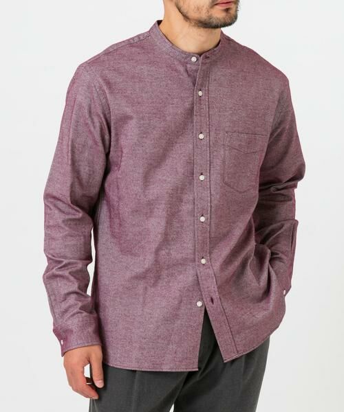 URBAN RESEARCH ROSSO / アーバンリサーチ ロッソ シャツ・ブラウス | 『抗菌 / 防臭』『XXLサイズあり』ハイパフォーマンスフランネルバンドカラーシャツ | 詳細1