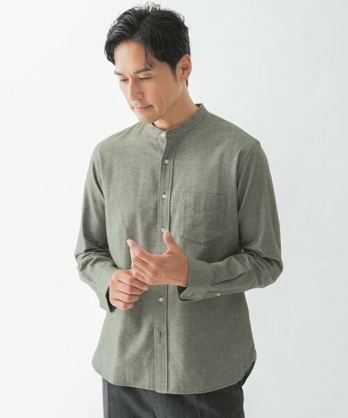 URBAN RESEARCH ROSSO / アーバンリサーチ ロッソ シャツ・ブラウス | 『抗菌 / 防臭』『XXLサイズあり』ハイパフォーマンスフランネルバンドカラーシャツ | 詳細7