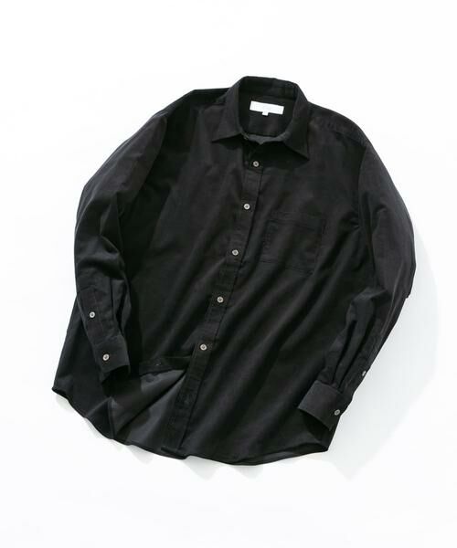 URBAN RESEARCH ROSSO/アーバンリサーチ ロッソ アーバンリラックスコーデュロイレギュラーシャツ ブラック L URBAN RESEARCH ROSSO/アーバンリサーチ ロッソ アーバンリラックスコーデュロイレギュラーシャツ ブラック L