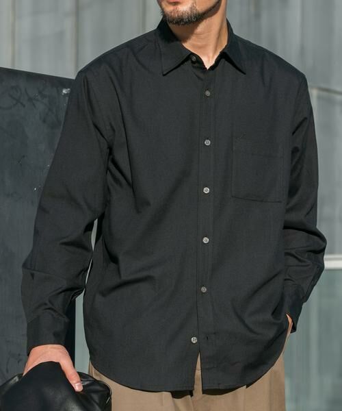 URBAN RESEARCH ROSSO/アーバンリサーチ ロッソ 『蓄熱 / XLサイズあり』アーバンリラックスサーモネルレギュラーシャツ ブラック M URBAN RESEARCH ROSSO/アーバンリサーチ ロッソ 『蓄熱 / XLサイズあり』アーバンリラックスサーモネルレギュラーシャツ ブラック M