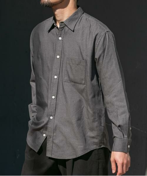 URBAN RESEARCH ROSSO/アーバンリサーチ ロッソ 『蓄熱 / XLサイズあり』アーバンリラックスサーモネルレギュラーシャツ ライトグレー S URBAN RESEARCH ROSSO/アーバンリサーチ ロッソ 『蓄熱 / XLサイズあり』アーバンリラックスサーモネルレギュラーシャツ ライトグレー S