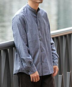 URBAN RESEARCH ROSSO / アーバンリサーチ ロッソ シャツ・ブラウス | 『蓄熱 / XLサイズあり』アーバンリラックスサーモネルバンドカラーシャツ