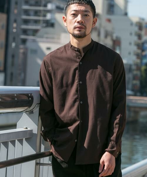 URBAN RESEARCH ROSSO / アーバンリサーチ ロッソ シャツ・ブラウス | 『蓄熱 / XLサイズあり』アーバンリラックスサーモネルバンドカラーシャツ | 詳細1