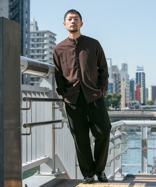 URBAN RESEARCH ROSSO / アーバンリサーチ ロッソ シャツ・ブラウス | 『蓄熱 / XLサイズあり』アーバンリラックスサーモネルバンドカラーシャツ | 詳細4