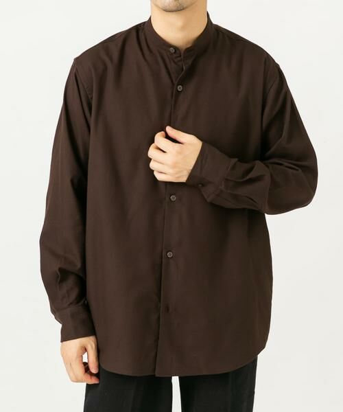 URBAN RESEARCH ROSSO / アーバンリサーチ ロッソ シャツ・ブラウス | 『蓄熱 / XLサイズあり』アーバンリラックスサーモネルバンドカラーシャツ | 詳細8