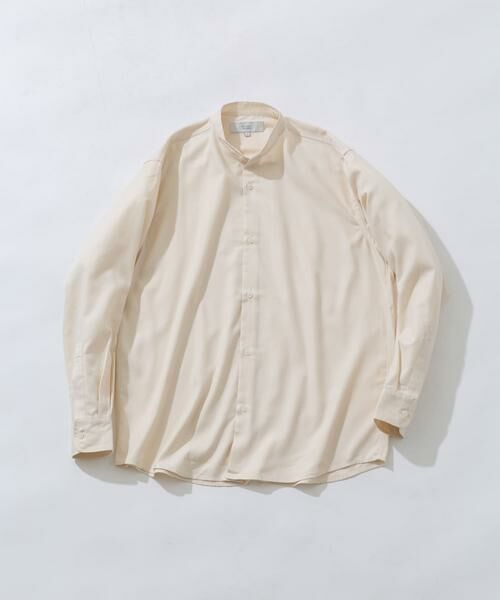 URBAN RESEARCH ROSSO/アーバンリサーチ ロッソ 『蓄熱 / XLサイズあり』アーバンリラックスサーモネルバンドカラーシャツ アイボリー XL URBAN RESEARCH ROSSO/アーバンリサーチ ロッソ 『蓄熱 / XLサイズあり』アーバンリラックスサーモネルバンドカラーシャツ アイボリー XL