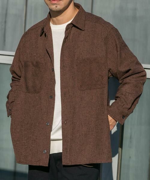 URBAN RESEARCH ROSSO / アーバンリサーチ ロッソ シャツ・ブラウス | ツイードサイドポケットシャツ | 詳細1