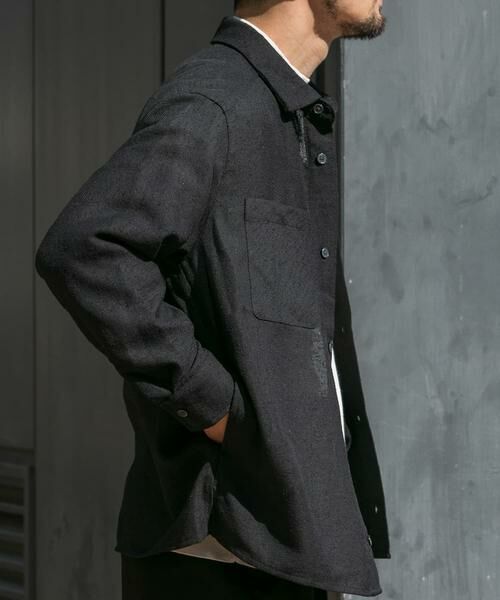 URBAN RESEARCH ROSSO / アーバンリサーチ ロッソ シャツ・ブラウス | ツイードサイドポケットシャツ | 詳細15