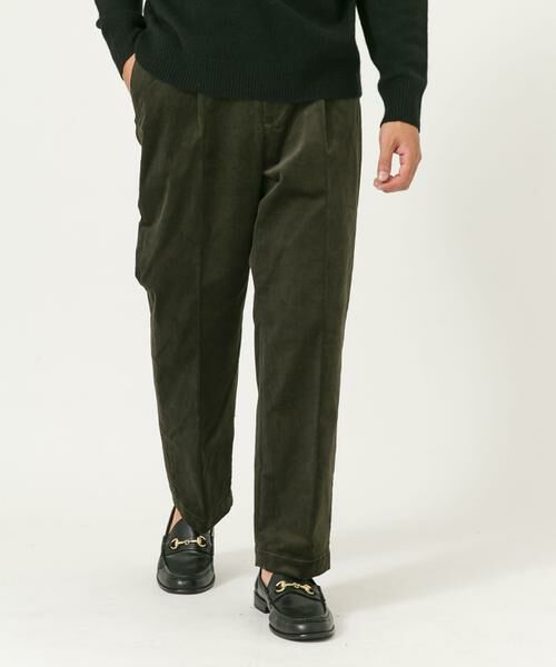 URBAN RESEARCH ROSSO/アーバンリサーチ ロッソ 『XLサイズあり』ストレッチコーデュロイ1タックワイドスラックス カーキ XL