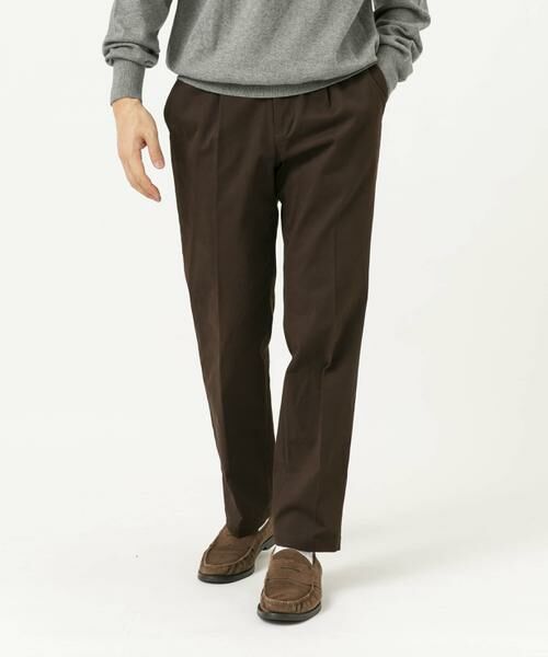 URBAN RESEARCH ROSSO/アーバンリサーチ ロッソ ピーチツイルストレッチスラックス ブラウン M URBAN RESEARCH ROSSO/アーバンリサーチ ロッソ ピーチツイルストレッチスラックス ブラウン M