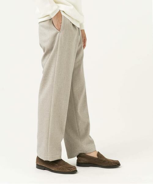 URBAN RESEARCH ROSSO / アーバンリサーチ ロッソ その他パンツ | ストレッチヘリンボーン1タックワイドスラックス | 詳細13
