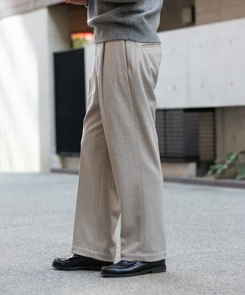 URBAN RESEARCH ROSSO / アーバンリサーチ ロッソ その他パンツ | ストレッチヘリンボーン1タックワイドスラックス | 詳細2