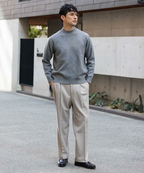 URBAN RESEARCH ROSSO / アーバンリサーチ ロッソ その他パンツ | ストレッチヘリンボーン1タックワイドスラックス | 詳細3