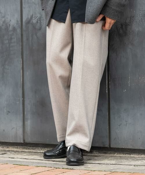 URBAN RESEARCH ROSSO / アーバンリサーチ ロッソ その他パンツ | ストレッチヘリンボーン1タックワイドスラックス | 詳細6