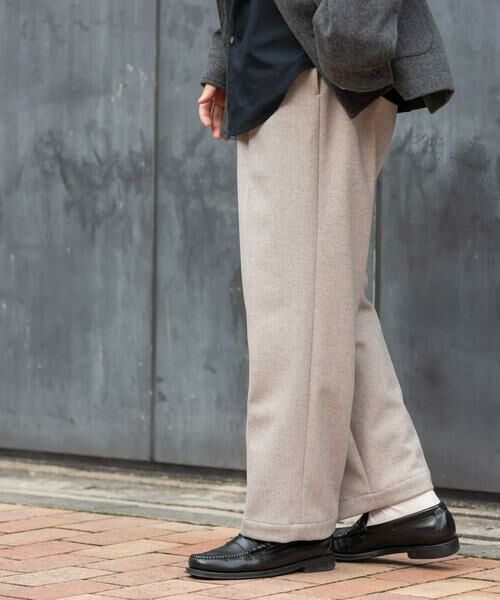 URBAN RESEARCH ROSSO / アーバンリサーチ ロッソ その他パンツ | ストレッチヘリンボーン1タックワイドスラックス | 詳細8