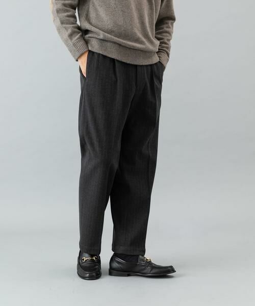 URBAN RESEARCH ROSSO / アーバンリサーチ ロッソ その他パンツ | ストレッチヘリンボーン1タックワイドスラックス | 詳細20