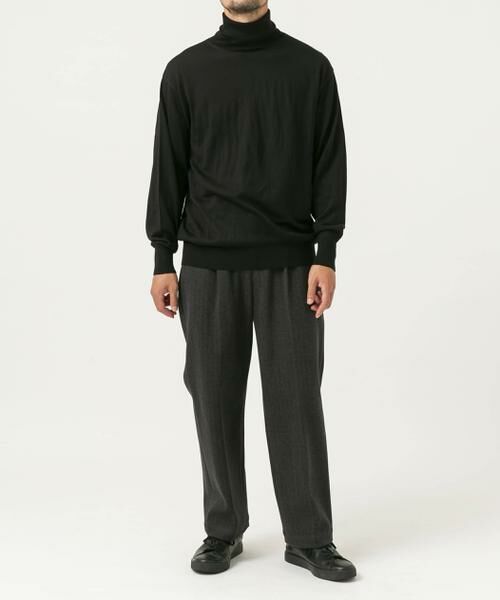 URBAN RESEARCH ROSSO / アーバンリサーチ ロッソ その他パンツ | ストレッチヘリンボーン1タックワイドスラックス | 詳細28