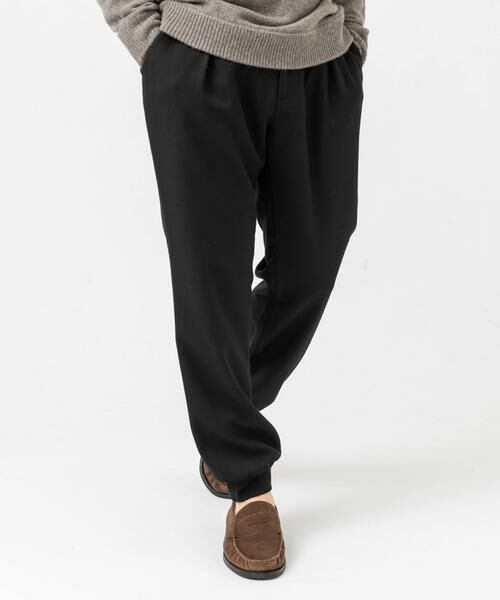 URBAN RESEARCH ROSSO/アーバンリサーチ ロッソ 『XLサイズあり』ウォームストレッチジョガーパンツ ブラック L URBAN RESEARCH ROSSO/アーバンリサーチ ロッソ 『XLサイズあり』ウォームストレッチジョガーパンツ ブラック L