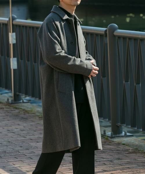 URBAN RESEARCH ROSSO / アーバンリサーチ ロッソ ステンカラーコート | スーパー100 オーバーバルマカンコート | 詳細30