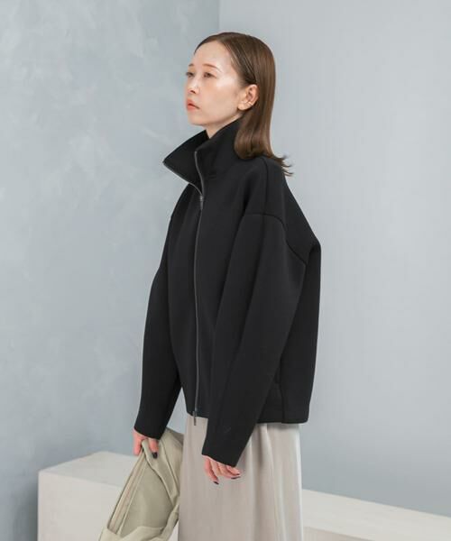 URBAN RESEARCH ROSSO/アーバンリサーチ ロッソ 『WEB限定』刺繍スタンドダンボールブルゾン ブラック FREE URBAN RESEARCH ROSSO/アーバンリサーチ ロッソ 『WEB限定』刺繍スタンドダンボールブルゾン ブラック FREE