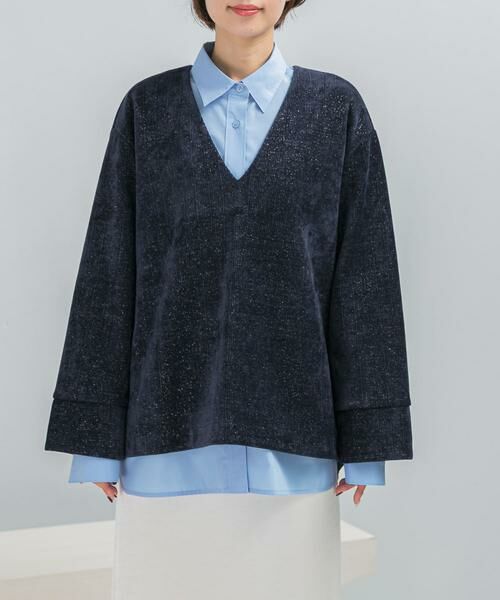 URBAN RESEARCH ROSSO / アーバンリサーチ ロッソ Tシャツ | Vネックモールラメプルオーバー | 詳細3